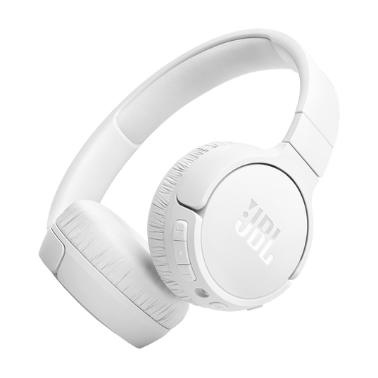 JBL Tune 670NC - White - Adaptive Noise Cancelling Wireless On-Ear Headphones - Hero
